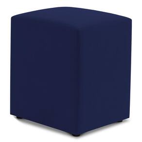 Puff Decorativo Sala de Estar Quadrado 36x47cm Suede Azul Marinho - Desk Design