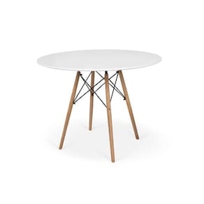 Mesa De Jantar Redonda Eames Eiffel 80cm Branca
