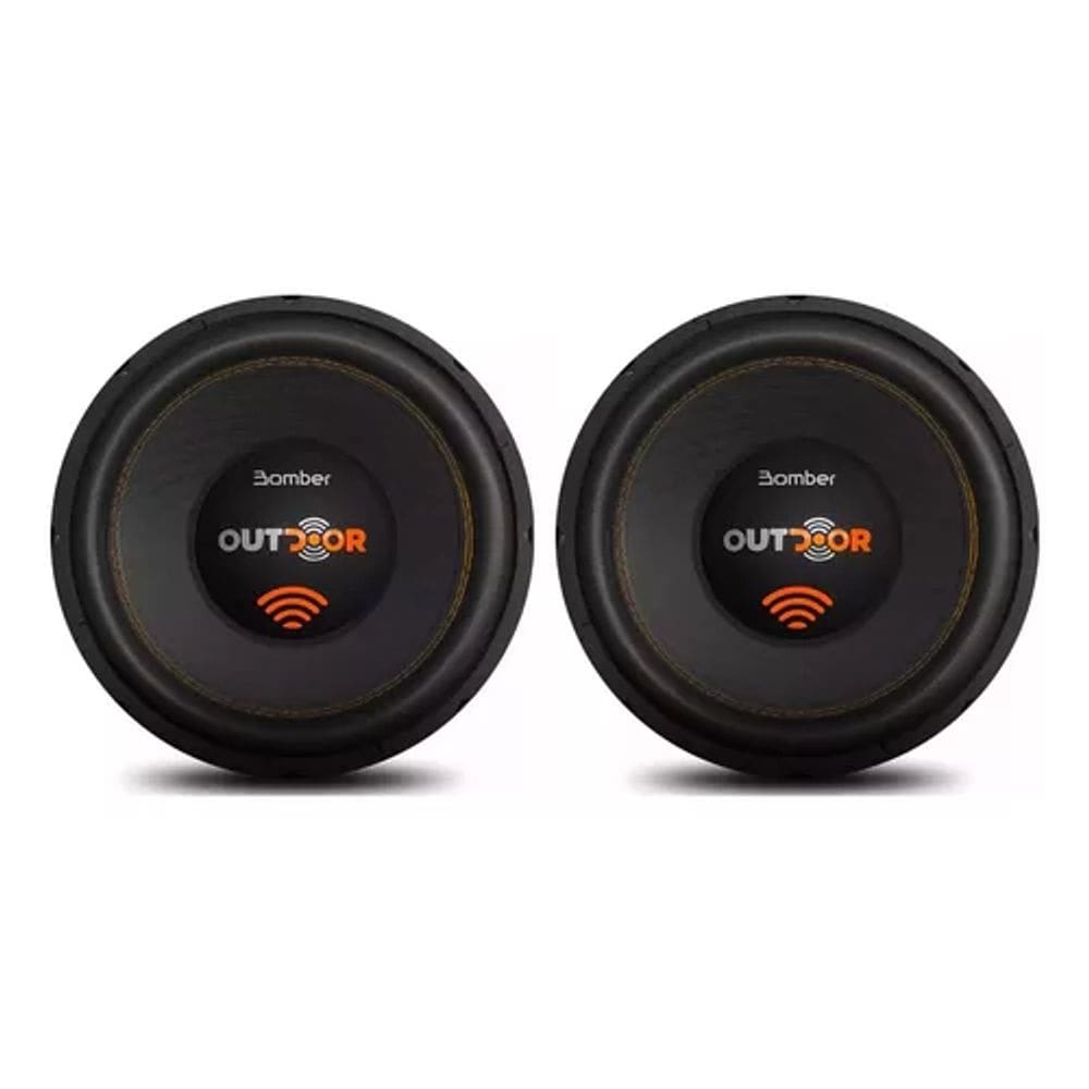 Par Alto Falante Subwoofer Bomber Outdoor 12 Pol 300W Rms 4 Ohms