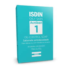 Sabonete em Barra Isdin Oily Skin Acniben 1 Antioliosidade Oil Control Soap 80g