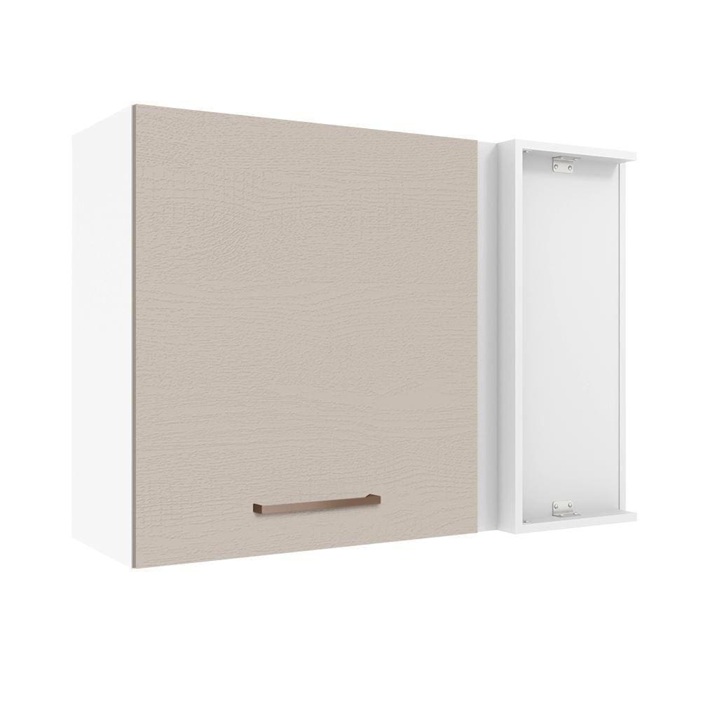 Armário Aéreo De Canto 1 Porta Agata Madesa Branco/crema