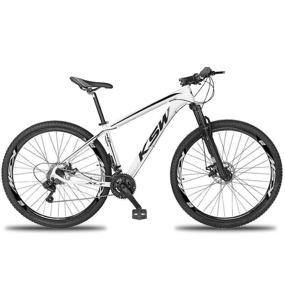 Bicicleta 27 Velocidades KSW Aro 29 Câmbio Shimano Freio Mecânico Roda Livre