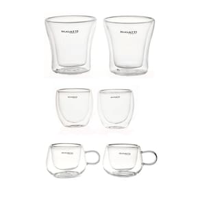 Kit Copos Para Café Chá Licor Parede Dupla 6 Peças Bugatti