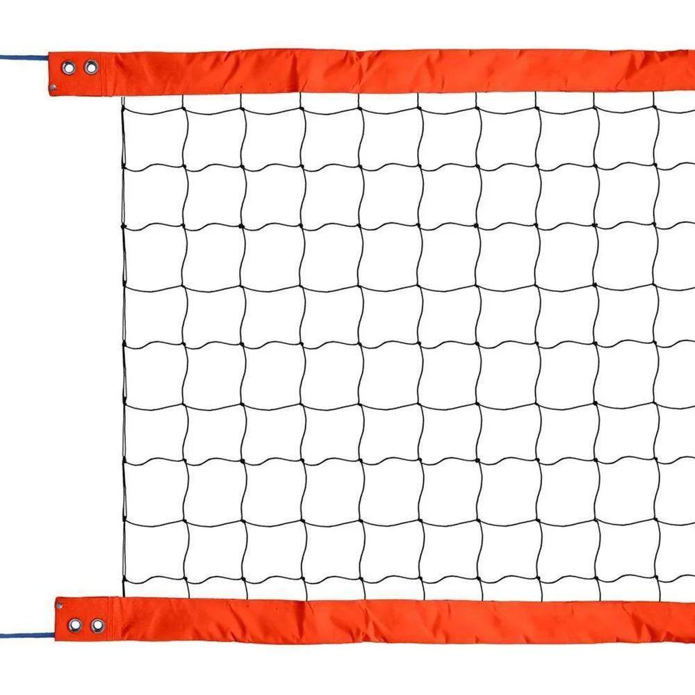 Rede Beach Tennis Oficial 2 Faixas PVC Fio 2.0 PE Laranja Spitter