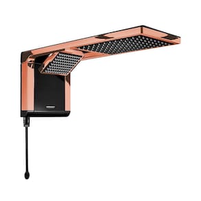 Chuveiro Elétrico Lorenzetti Acqua Duo Eletrônico Preto Rose Gold 127V 5500W - Para Clima Frio