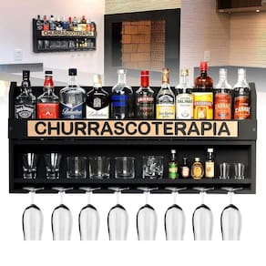 Barzinho Bar Adega Parede Sala Cantinho Churrasco Decoração Mdf