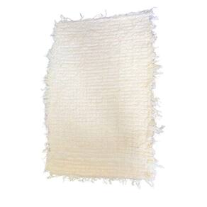 Passadeira Tapete Felpudo Boho Cru Artesanal 60cm Passadeira