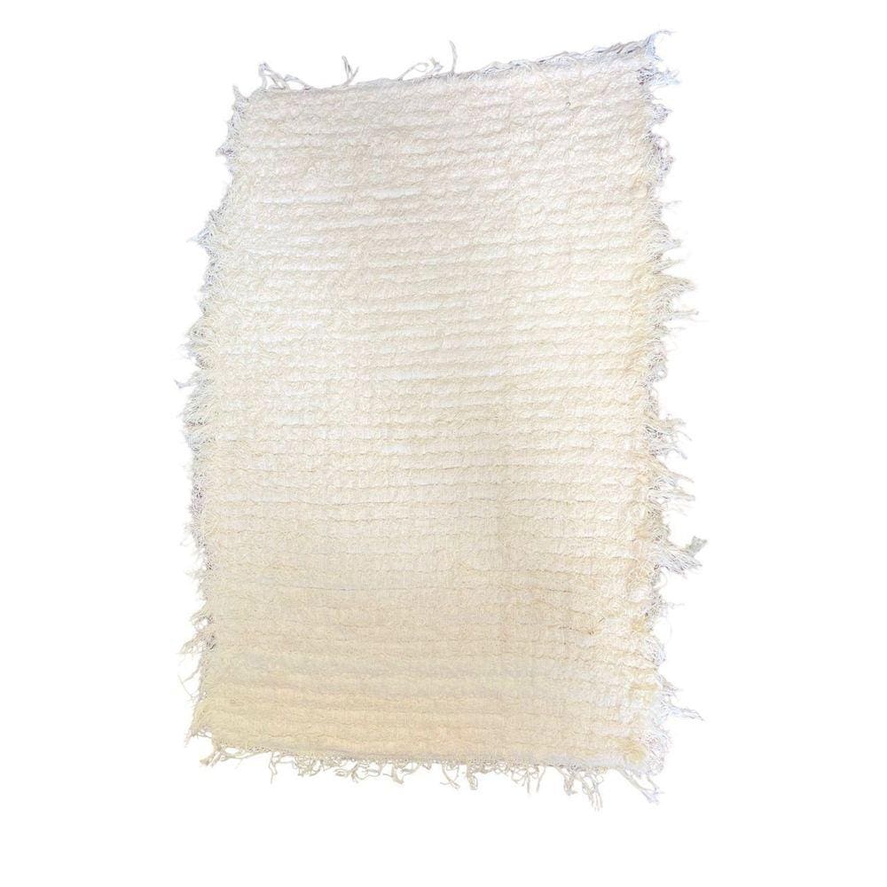 Kit 2un Tapete Felpudo Boho Cru Artesanal 60cm Passadeira