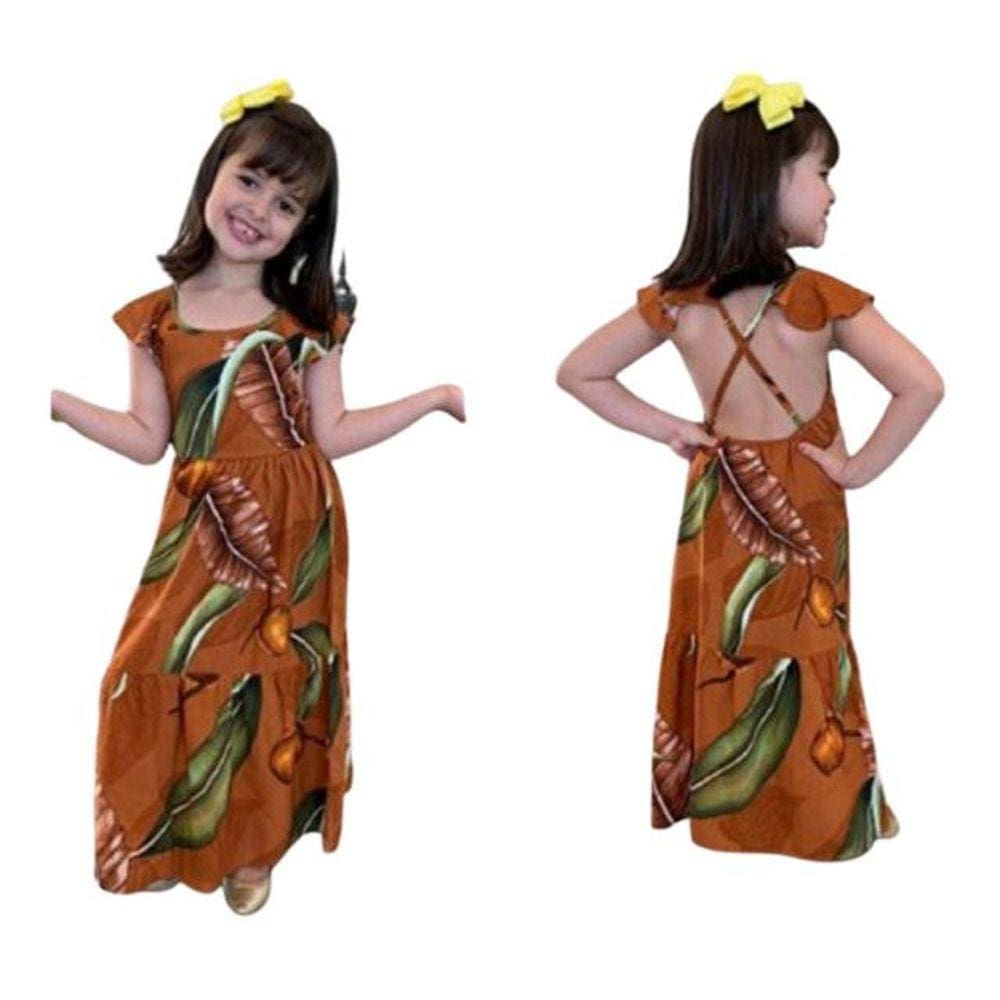 Vestido  plants caramelo