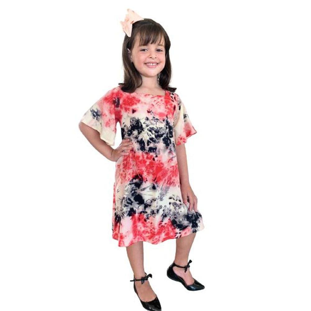 Vestido tie dye red