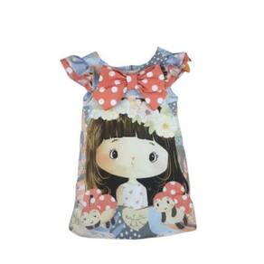 Vestido Menina Joaninha laço 3D