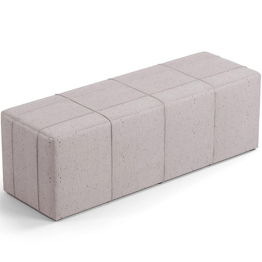 Puff Decorativo Living Sala de Estar 160 cm Roma W01 Linho Bege -Lyam