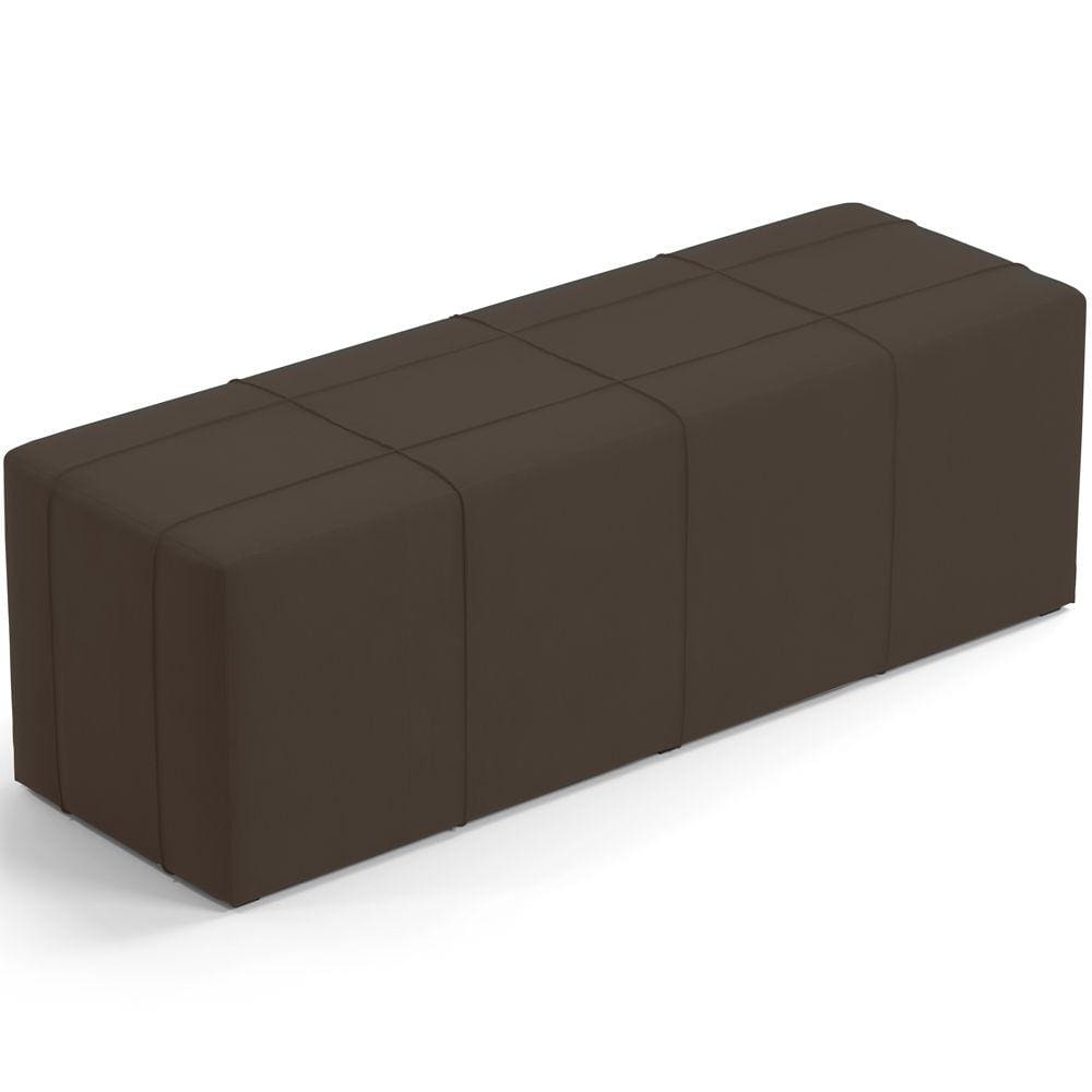 Puff Decorativo Living Sala de Estar 140 cm Roma W01 Suede Marrom-Lyam