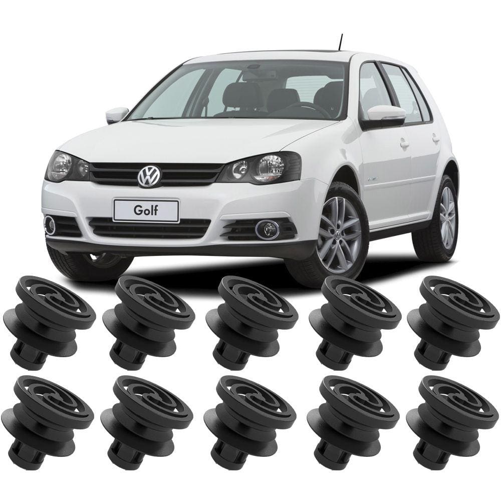 Kit 10 Grampos Presilhas Para Forro Da Porta Golf 2007 2008 2009 2010 2011 2012 2013