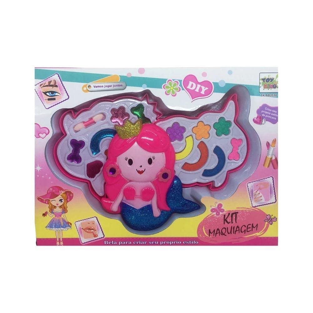 Brinquedo Infantil Kit Maquiagem para Boneca Little Beauty Morango