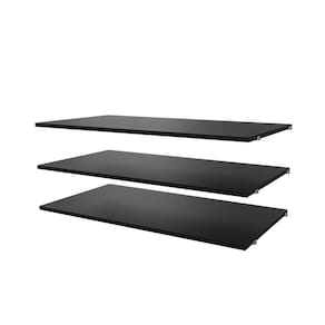 Kit 3 Prateleiras 87cm Hera CabeCasa MadeiraMadeira Preto
