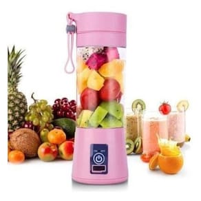 Mini Liquidificador Suco Portátil Trabalho Recarregável Rosa