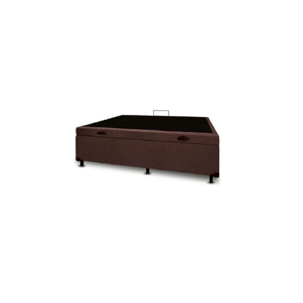 Cama Box Baú Solteirão King Linhão Marrom (42x96x203)