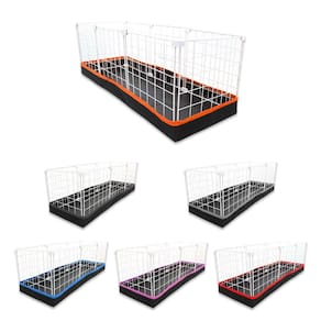 Cercado Aramado Pet para Porquinho da Índia 30x90x30cm Branco com Tapete Higiênico Bandeja Sanitária