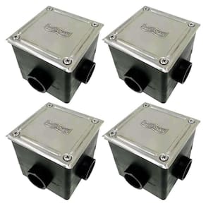 Caixa de Passagem Piscinas com Tampa Inox 4 Uni SODRAMAR
