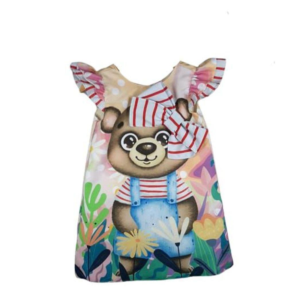 Vestido urso jardineiro 3D personalizado