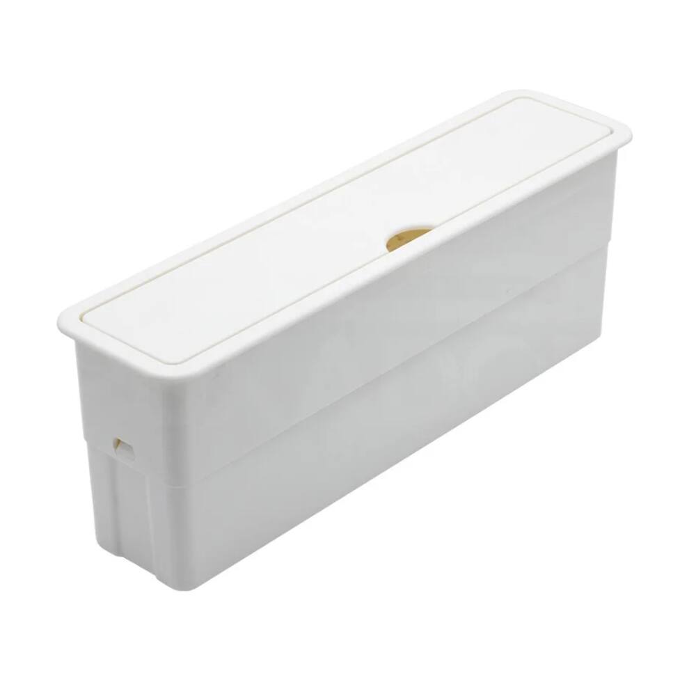 Caixa De Embutir Para Mesa Móveis Sem Tomada Virgem Slim Com Fundo Branco