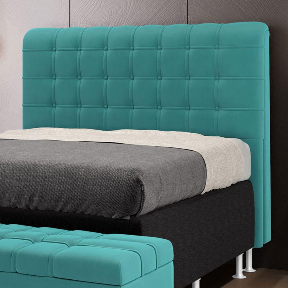 Cabeceira Rana 140 / Sued Azul Turquesa 