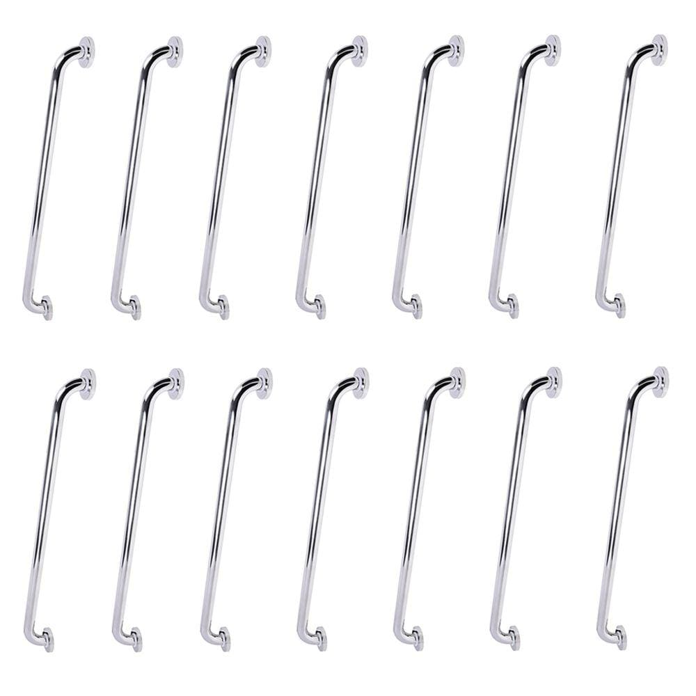 Alça de Apoio Barra 70cm Inox Suporte Kit 14 Unidades Idoso Banheiro Corrimao Acessibilidade Segurança