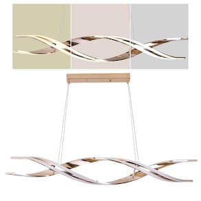 Lustre Luminaria Pendente Luxo Molecular DNA 76W Super Led Iluminaçao Decoraçao Espiral