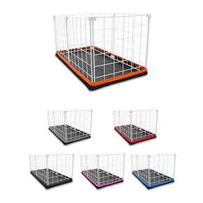 Cercado Aramado Pet para Porquinho da Índia 30x60x30cm Branco com Tapete Higiênico Bandeja Sanitária