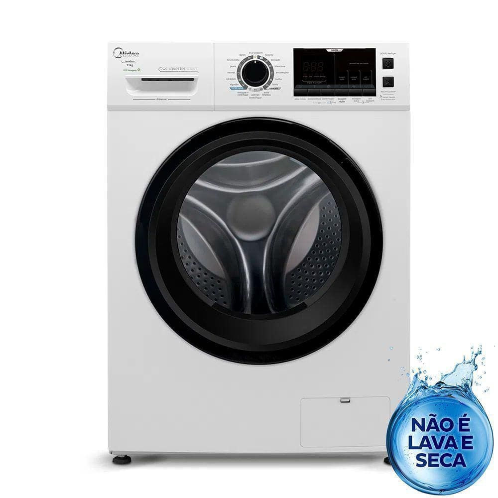 Máquina de Lavar STORM WASH Midea 11kg Inverter Tambor 4D LFA11B
