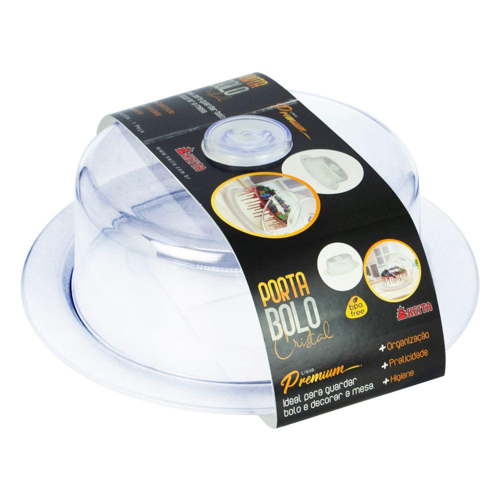 Porta Bolo Cristal Linha Premium