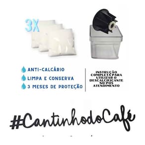 Kit Cápsula Limpeza Retrolavagem 3 Corações Preta +cantinho do café