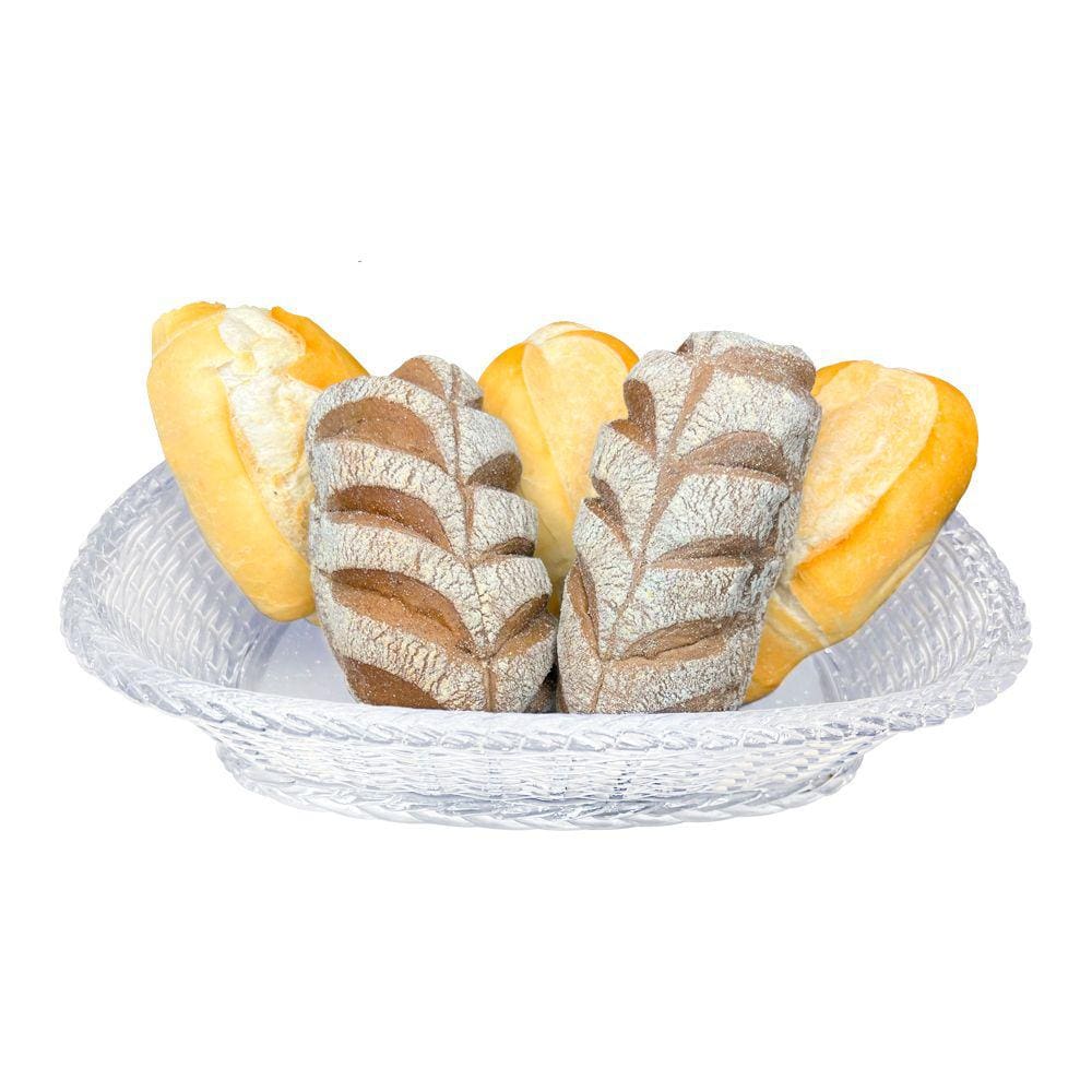 Porta Pão Oval Trança Cristal Linha Premium