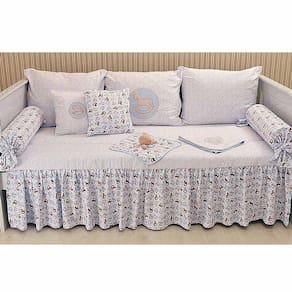 Kit Cama Babá para Menino Baby Blue 06 Peças Hug Baby
