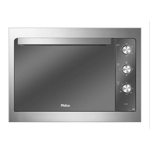 imagem-Forno Elétrico de Embutir Philco PFE47E Preto Espelhado Dupla Resistência 47 Litros - 110V