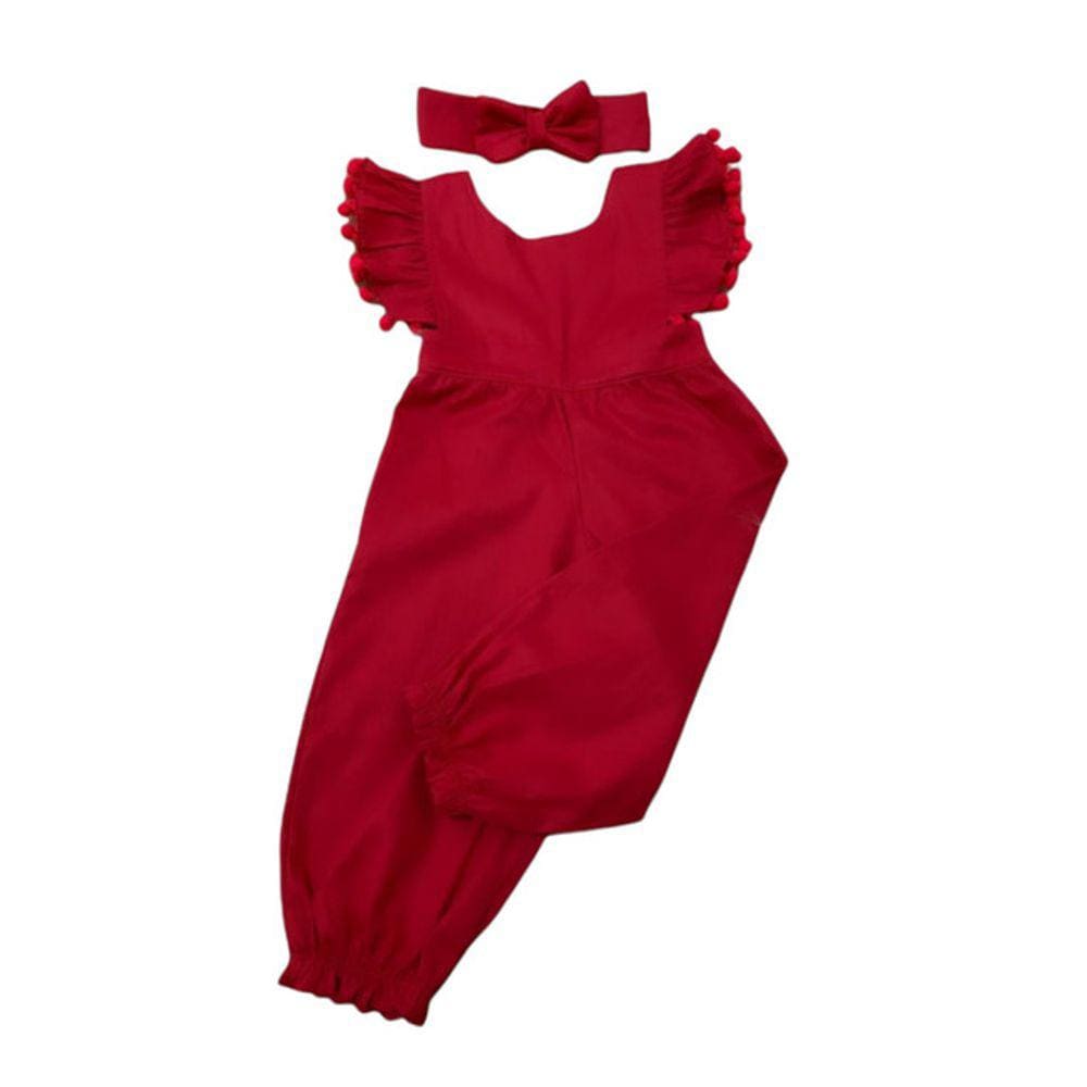Macacão bebê vermelho