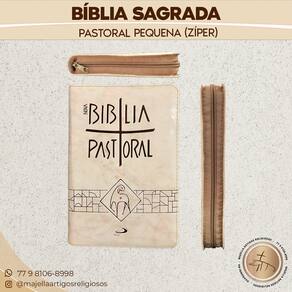 Bíblia Sagrada Pastoral Creme (bolso) Pequena Zíper Paulus