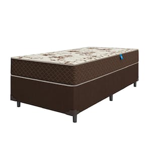 Cama Box Solteiro Colchão Espuma D33 Marquês 88X188X57Cm Marrom Umaflex