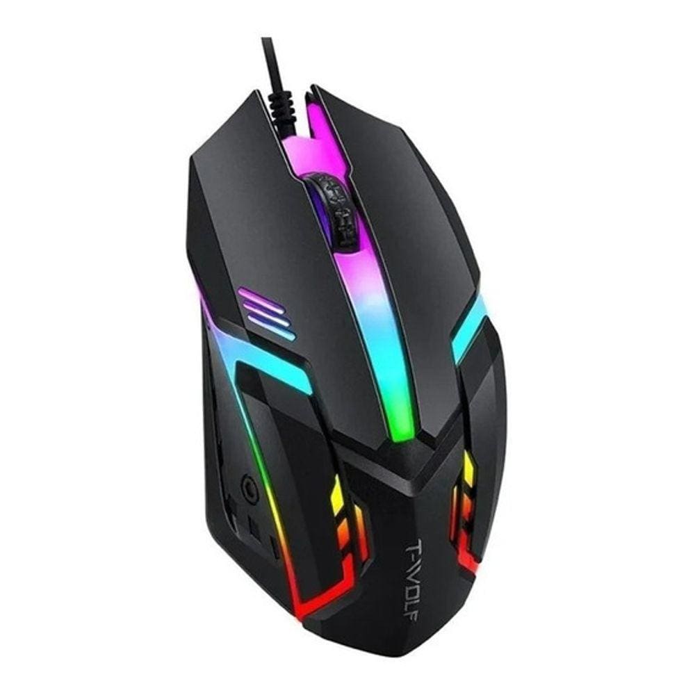 Mouse Gamer Usb 3200dpi Led Rgb Com Fio JX-M20