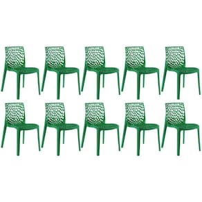 Kit 10 Cadeiras Gruvyer Verde