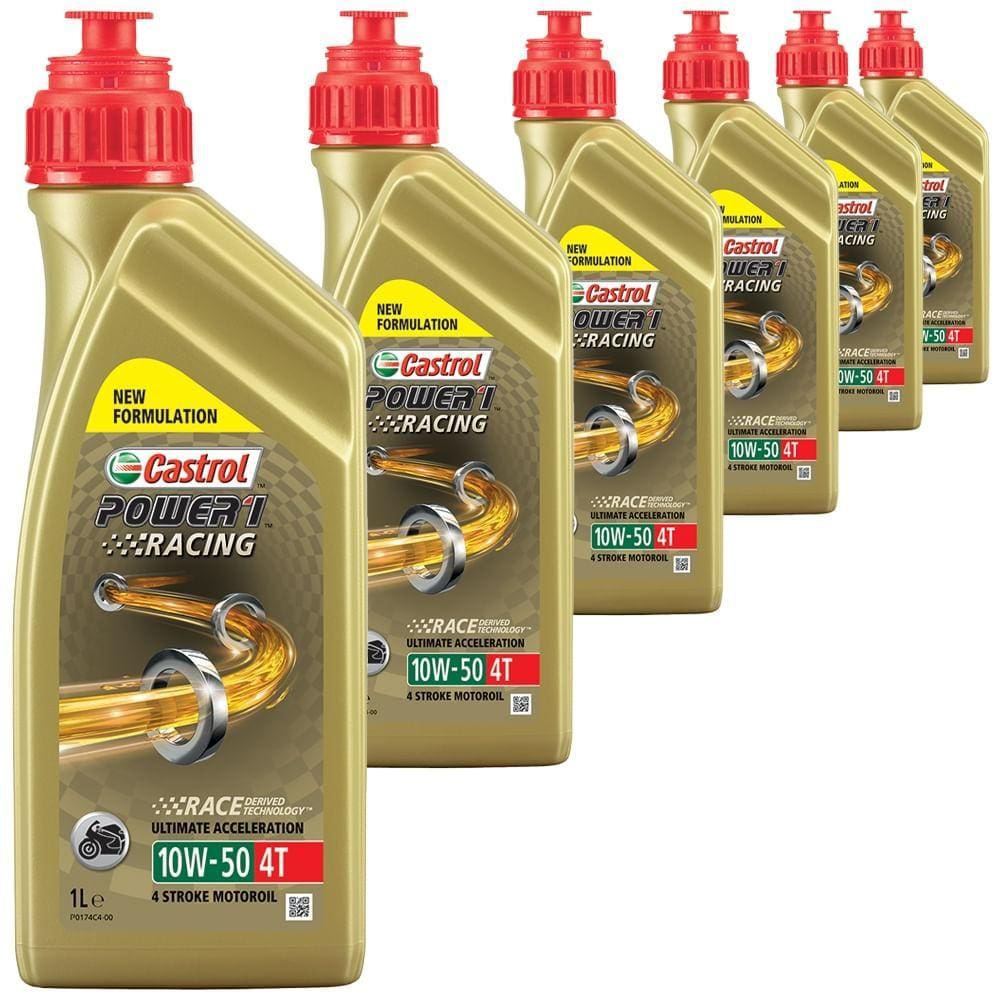 6 Óleo Sintético 10w50 Power 1 Racing 4t Castrol Rocket Iii