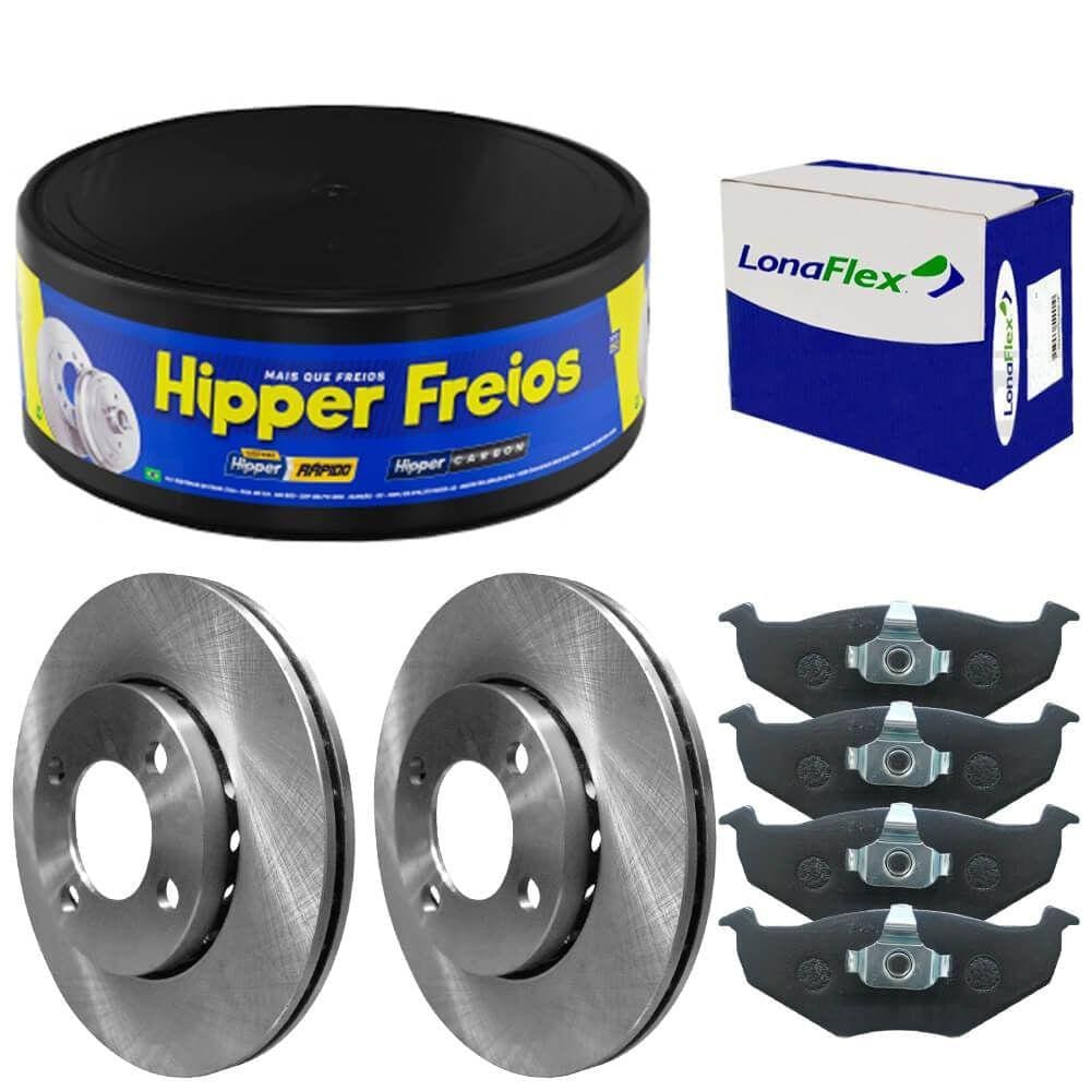 Kit Pastilha Disco Freio Gol G6 1.0 1.6 2013 A 2016 Diant