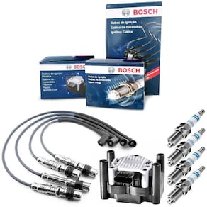 Kit Cabo Vela Bobina Gol G4 1.0 8v 2005 A 2013 Bosch