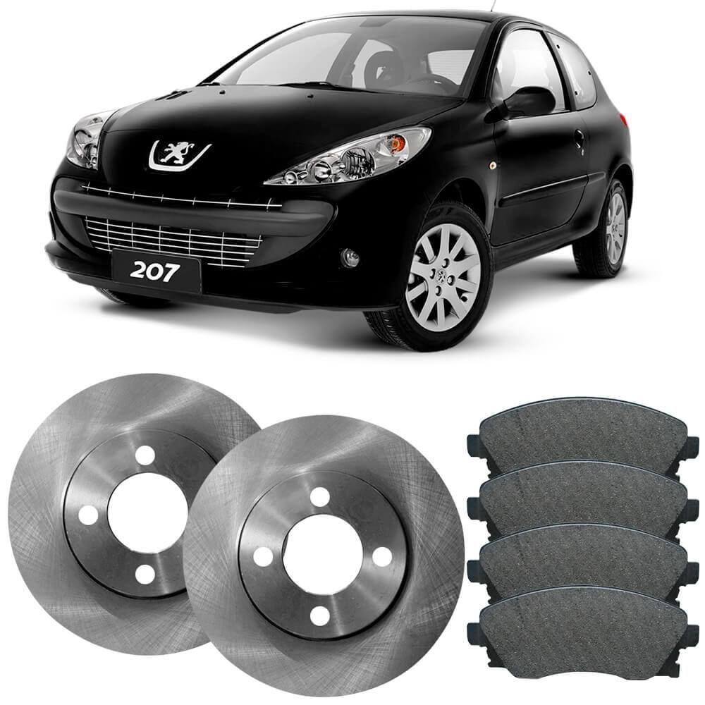 Kit Pastilha Disco Freio Peugeot 207 09 A 13 Diant Girling