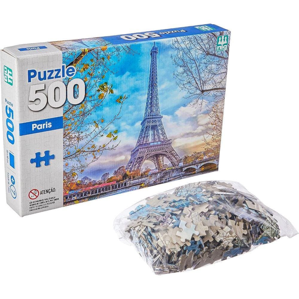 Quebra Cabeça Paris França 500 Peças - Nig Brinquedos Educativo Interativo 7 anos+