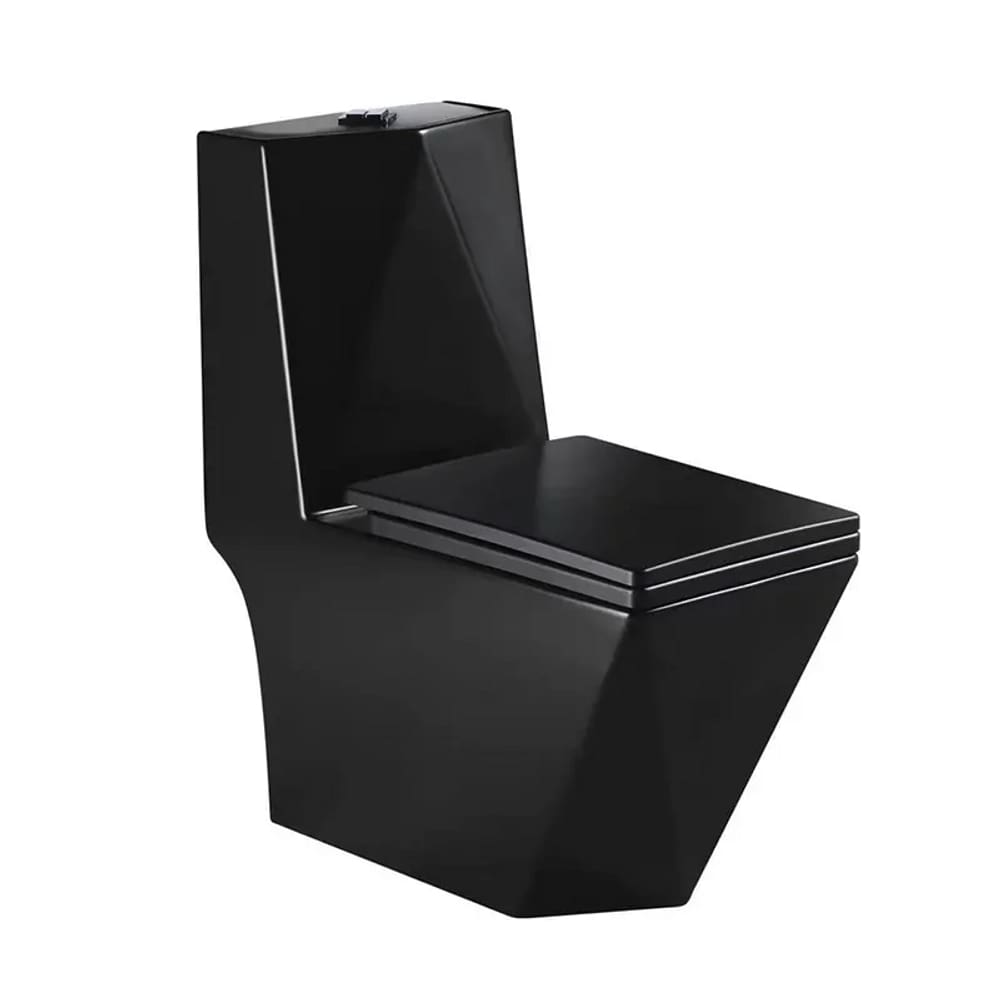 Vaso Sanitário Monobloco Preto PEX Maximus produzido em Cerâmica