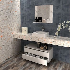Gabinete Rodizio para Banheiro com Espelheira 80cm Branco