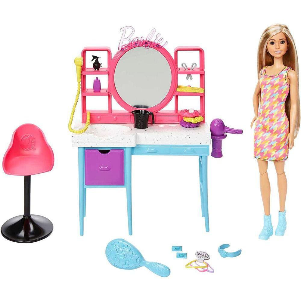 Conjunto - Boneca Barbie - Salao de Beleza MATTEL