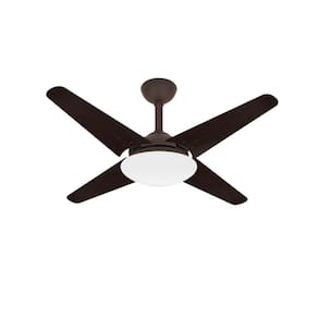 Ventilador Teto Turbo Quarto 4 Pás Breeze Marrom Ventax 110V